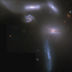Illustration for article titled Four galaxies are smashed together in a space the size of the Milky Way